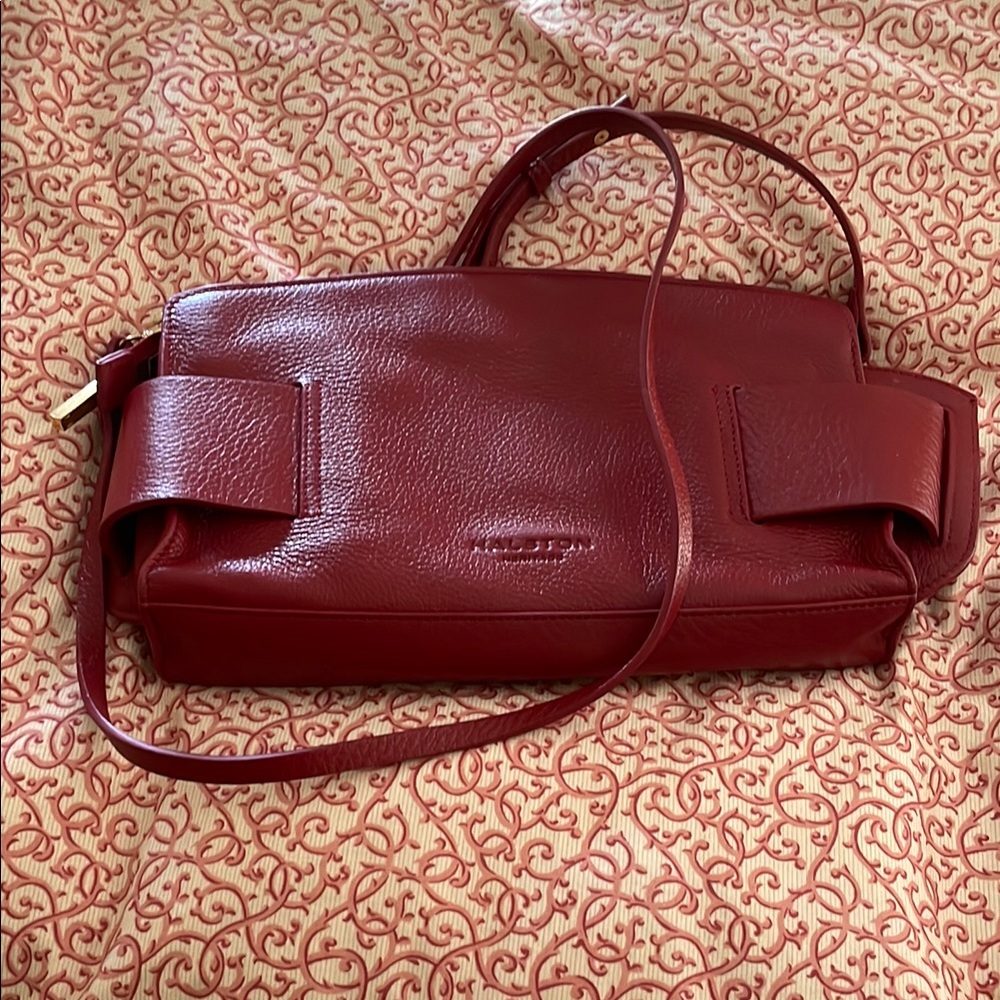 Halston Heritage Red Shoulder Bag